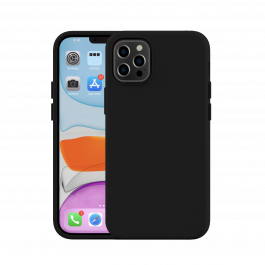 NEXT ONE силиконска маска за iPhone 12 | 12 PRO - црна